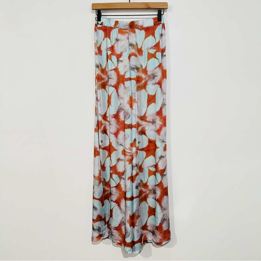 Jen’s Pirate Booty Malta Wave Coverup Pants Blue Wide Leg Flowy Coastal Sheer